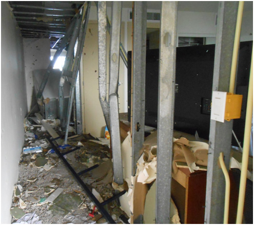 What is left of the room Don and Liz were in.